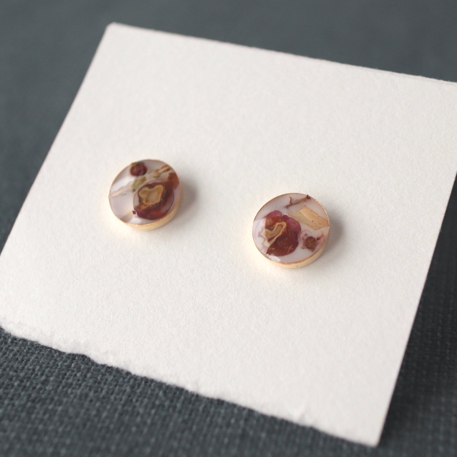 8mm Pepperberry Studs on 14k Gold-fill