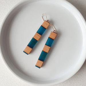 Dangle Wood Earrings. Reclaimed Cedar