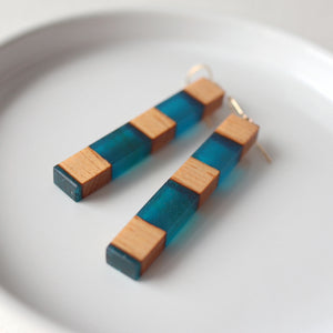 Dangle Wood Earrings. Reclaimed Cedar