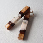 Load image into Gallery viewer, Dangle Earrings. Cherry Bark with Pink Resin (Long 60mm)
