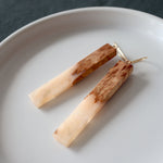Load image into Gallery viewer, Dangle Earrings. Mallee Burl and Pink Resin
