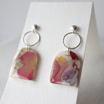 Load image into Gallery viewer, Floral Drop Earrings on Sterling Silver Studs
