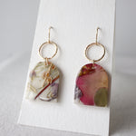 Load image into Gallery viewer, Floral Drop Earrings on Gold-filled Hooks
