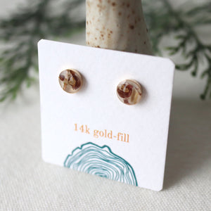 8mm Pepperberry Studs on 14k Gold-fill