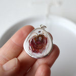 Load image into Gallery viewer, 2024 Rose Petal Organic Circle Necklace in Silver
