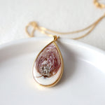 Load image into Gallery viewer, 2024 Rose Petal Teardrop Necklace in 14k Gold
