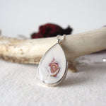 Load image into Gallery viewer, 2024 Rose Petal Teardrop Necklace in Silver
