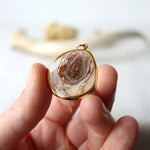 Load image into Gallery viewer, Rose Petal Organic Circle Necklace in 14k Gold
