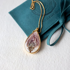 2024 Rose Petal Teardrop Necklace in 14k Gold