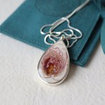 Load image into Gallery viewer, 2024 Rose Petal Teardrop Necklace in Silver
