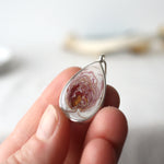 Load image into Gallery viewer, 2024 Rose Petal Teardrop Necklace in Silver
