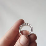 Load image into Gallery viewer, Translations. Textured Sterling Silver Ring D (size 8)
