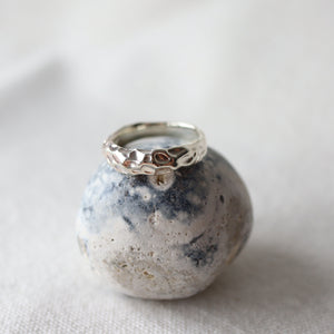 Translations. Textured Sterling Silver Ring 1 size 7.5