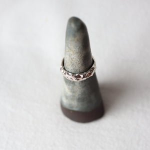 Translations. Textured Sterling Silver Ring 1 size 7.5