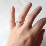 Load image into Gallery viewer, Translations. Textured Sterling Silver Ring 1 size 7.5
