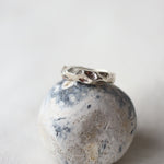 Load image into Gallery viewer, Translations. Textured Sterling Silver Ring 3 (size 6)
