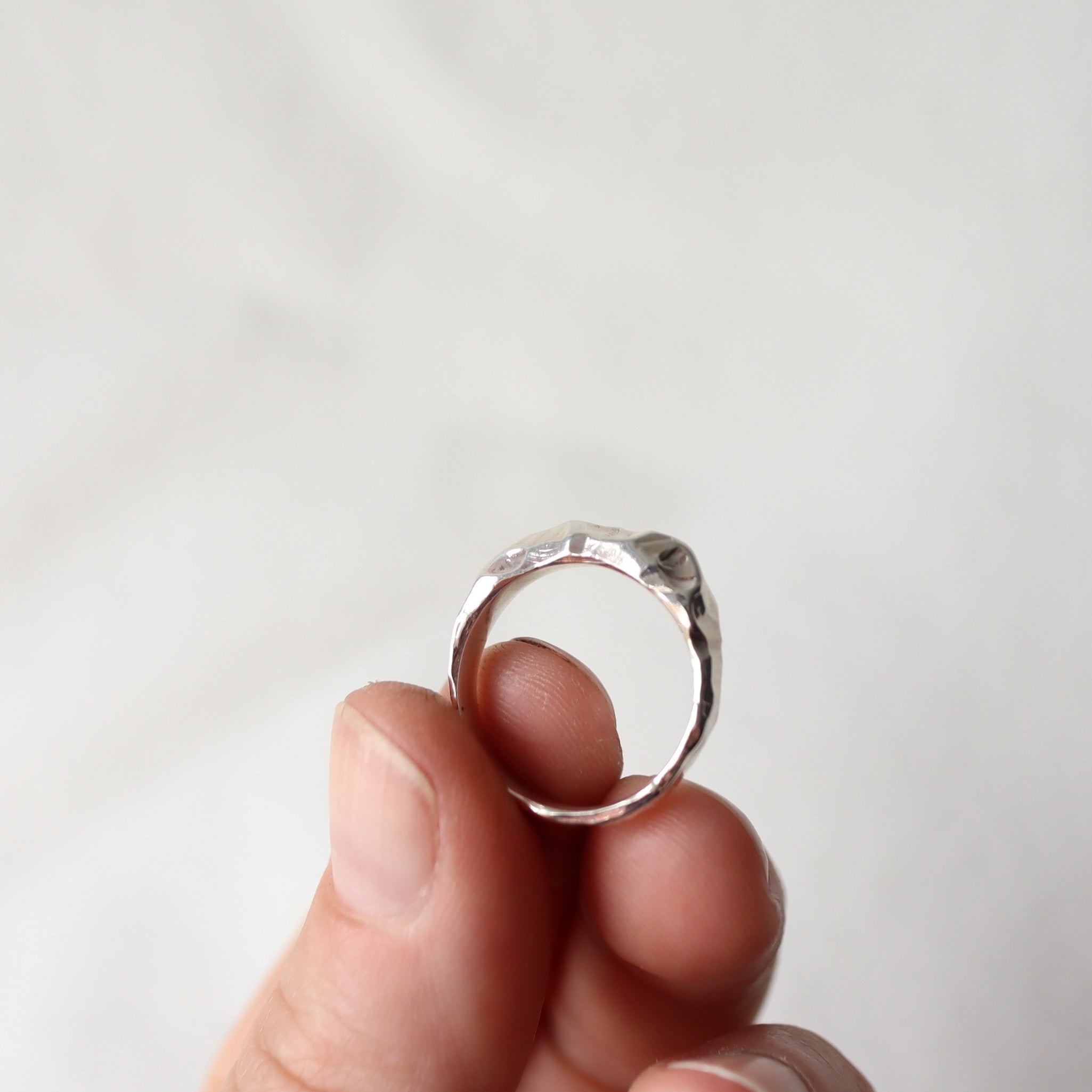 Translations. Textured Sterling Silver Ring 3 (size 6)