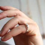 Load image into Gallery viewer, Translations. Textured Sterling Silver Ring 3 (size 6)

