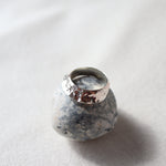 Load image into Gallery viewer, Translations. Textured Sterling Silver Ring D (size 8)
