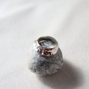 Translations. Textured Sterling Silver Ring D (size 8)