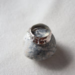 Load image into Gallery viewer, Translations. Textured Sterling Silver Ring D (size 8)

