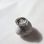 Load image into Gallery viewer, Translations. Textured Sterling Silver Ring D (size 8)
