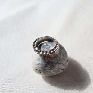 Translations. Textured Sterling Silver Ring D (size 8)