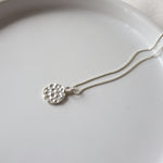 Load image into Gallery viewer, Translations. Textured Sterling Silver Necklace (round)
