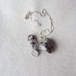 Load image into Gallery viewer, Translations. Textured Sterling Silver Necklace (round)

