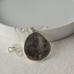 Load and play video in Gallery viewer, Dawn Collection. Silver Organic Circle Necklace with florals
