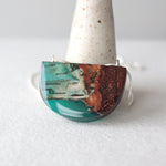 Load image into Gallery viewer, Birch bark pendant with blue resin and silver chain by Wild Blue Yonder
