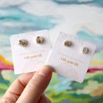 Load image into Gallery viewer, Floral Studs with Violets or Rose Petals
