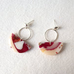 Load image into Gallery viewer, Florals. Colourful Drop Earrings on Sterling Silver Studs
