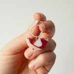 Load image into Gallery viewer, Florals. Colourful Drop Earrings on Sterling Silver Studs
