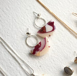 Load image into Gallery viewer, Florals. Colourful Drop Earrings on Sterling Silver Studs
