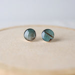 Load image into Gallery viewer, Encased Birch Bark Studs on Sterling Silver
