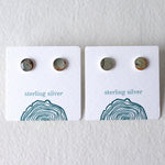 Load image into Gallery viewer, Encased Birch Bark Studs on Sterling Silver
