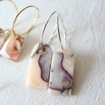 Load image into Gallery viewer, Florals. Hoop Earrings with Peony Petals (33mm)
